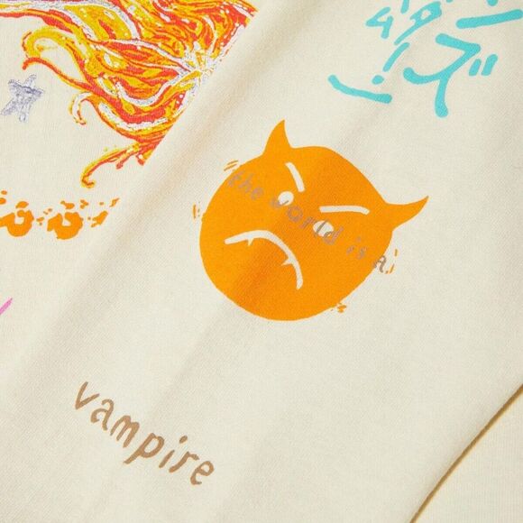 Huf x Smashing Pumpkins Crush Long Sleeve T-Shirt Bone Natural L Large - NEW NWT - Picture 3 of 8